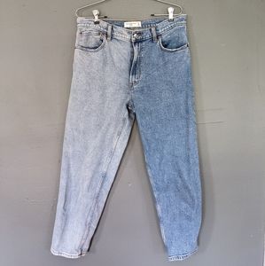 nwot Abercrombie & Fitch Two-Tone Mom Jeans